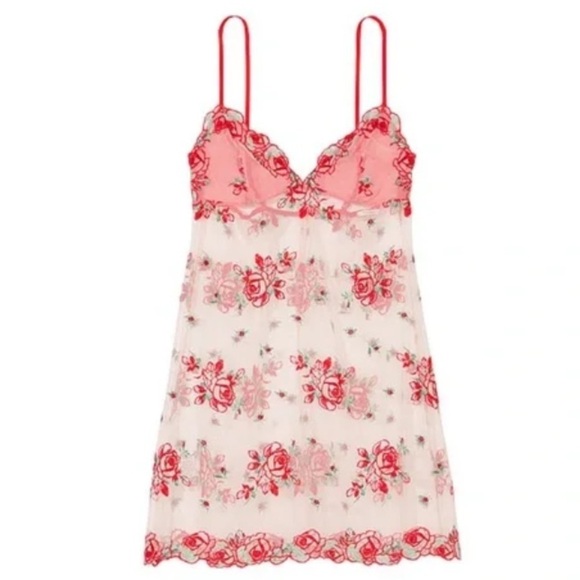Victoria's Secret Other - New! Victorias Secret sheer embroidered floral slip lingerie 4524